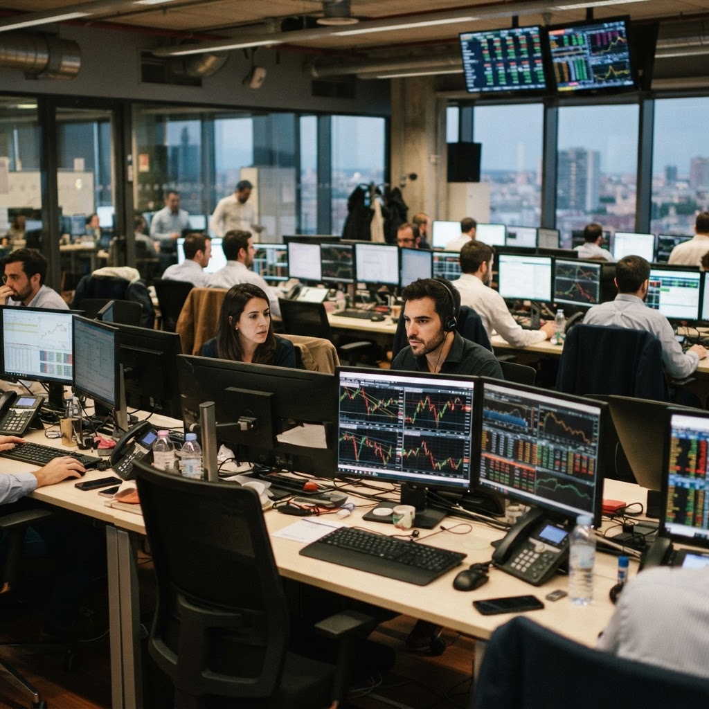 Sala de operaciones del mercado mayorista de gas en la Península Ibérica